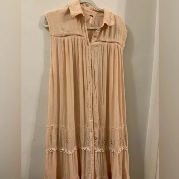Free People Pretty Cozy Maxi Dress | Light Pink | XS - Picture 5 of 6